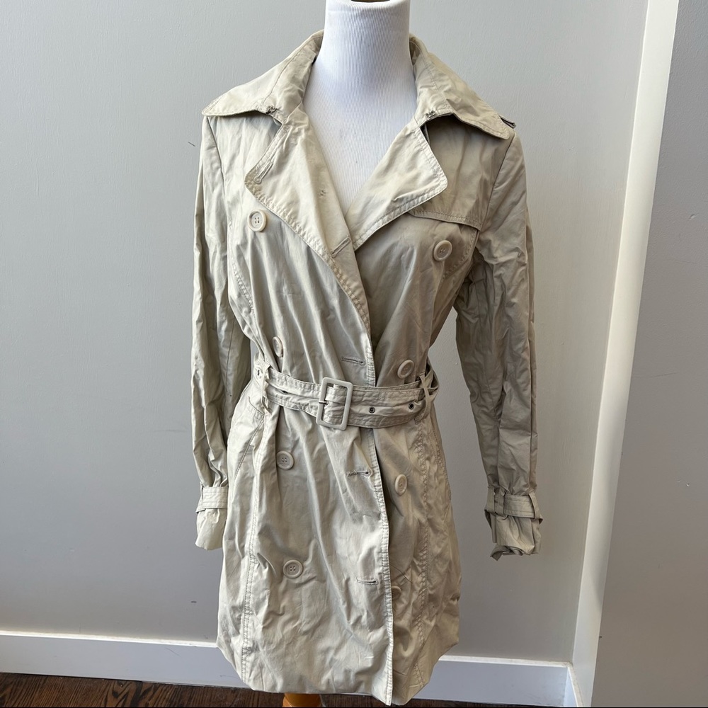 h&m cream trench coat